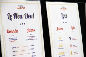 Une affiche de type casino, montrant le prix du nom, de l'âge, du sexe 