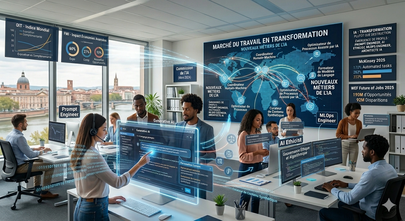 Lire la suite à propos de l’article Ces métiers qui n&rsquo;existaient pas hier et que l&rsquo;IA invente aujourd&rsquo;hui